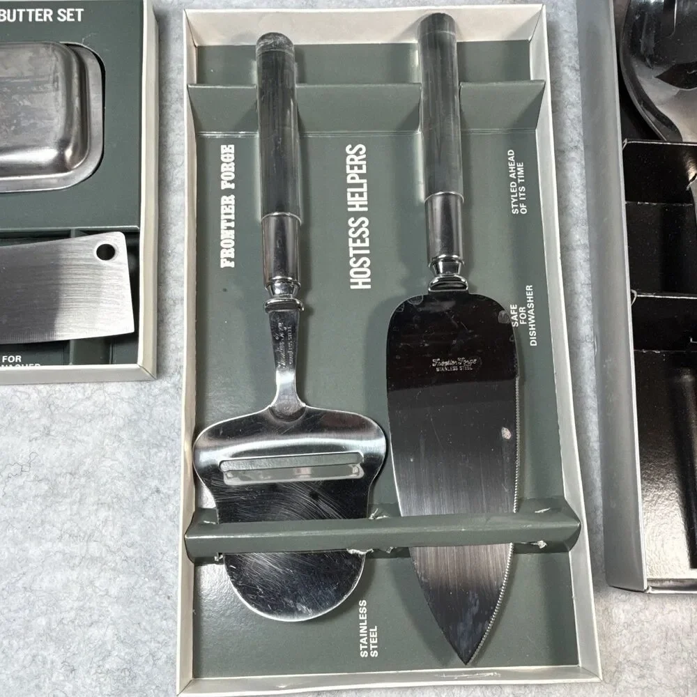 Frontier Forge Stainless Steel 6pc Serving Set Tray, Cheese Tools, Dishwasher